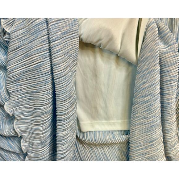 Chelsea28 Flutter Sleeve Plisse Midi Plus Dress 3X Blue Falls Camo Nordstrom - Picture 6 of 8